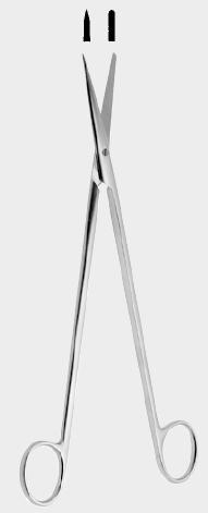 Ножиці МЕТЦЕНБАУМА (METZENBAUM), тупий/гострий, прямі, 14,0 см (cm)